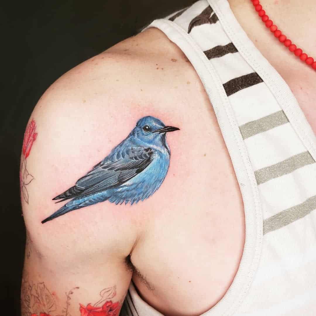 Realistic Bluebird Tattoo dasielfe