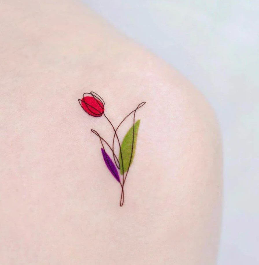 25 Colorful Floral Tattoos That Are Anything But Boring - 177