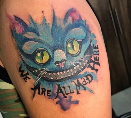 Cheshire cat tattoo