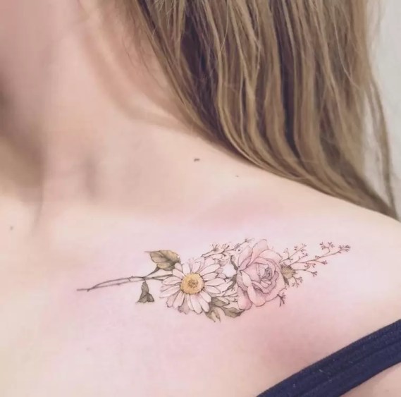Daisy and Rose Tattoo