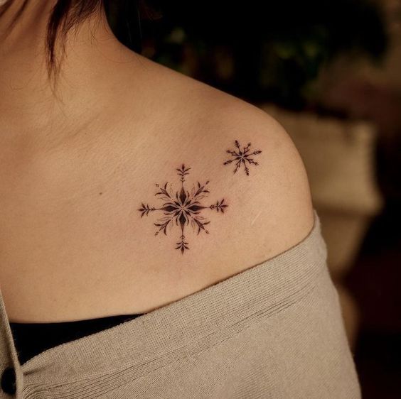 blackinked snowflake tattoo