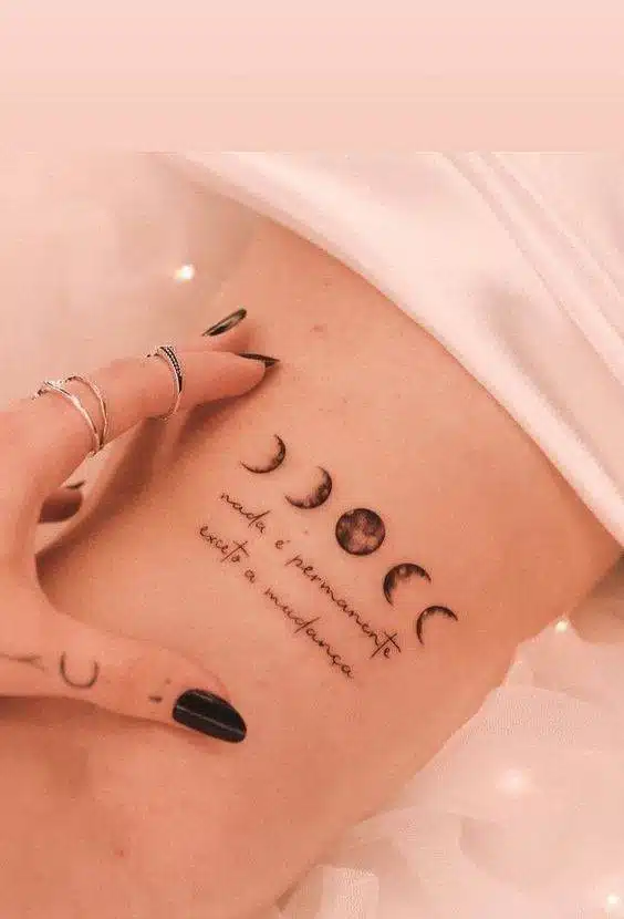 25 Mini Moon Tattoos To Boost Your Feminine Power - 179