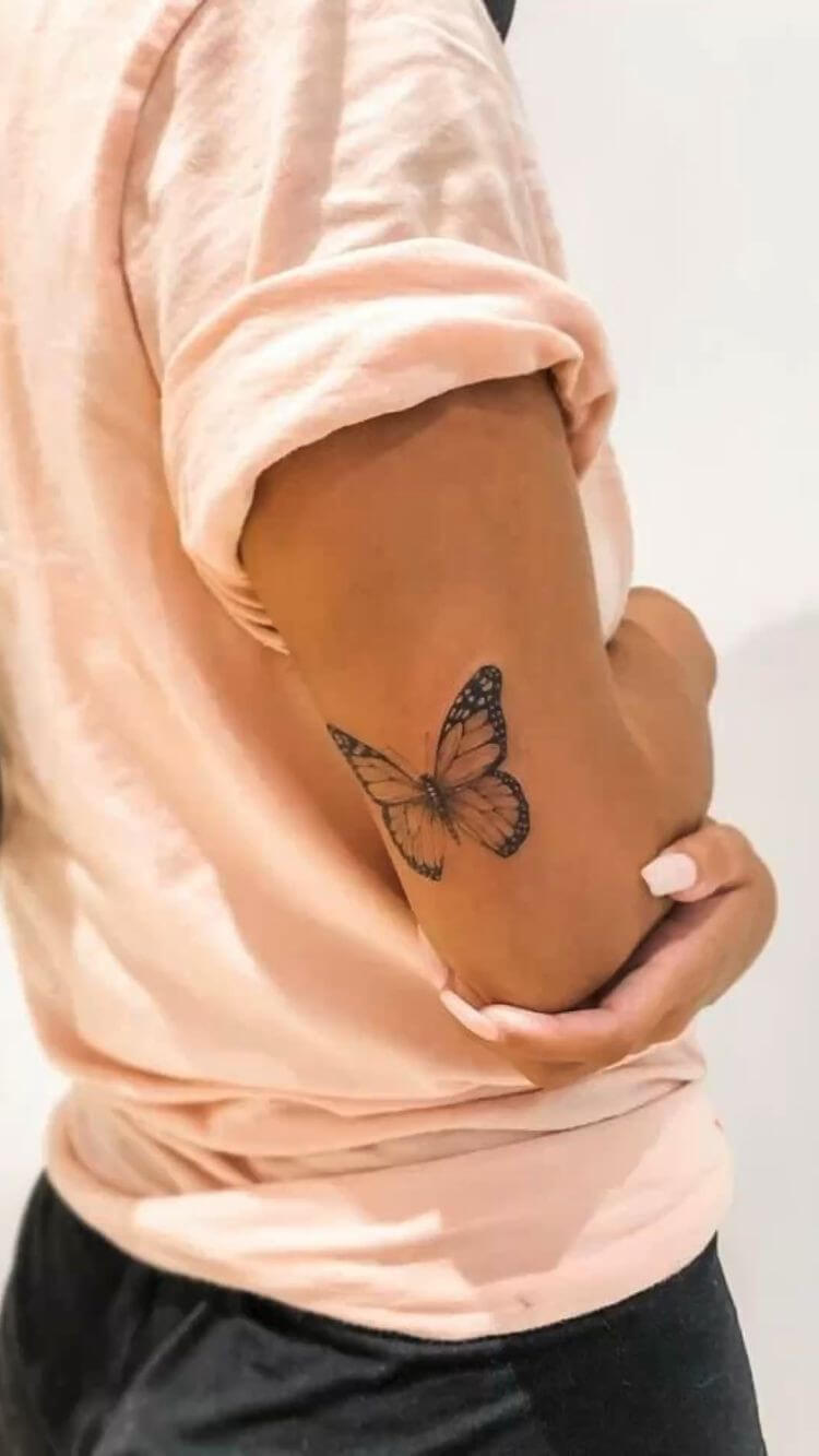 35 Simple Yet Pretty Butterfly Tattoo Ideas For Ladies - 237