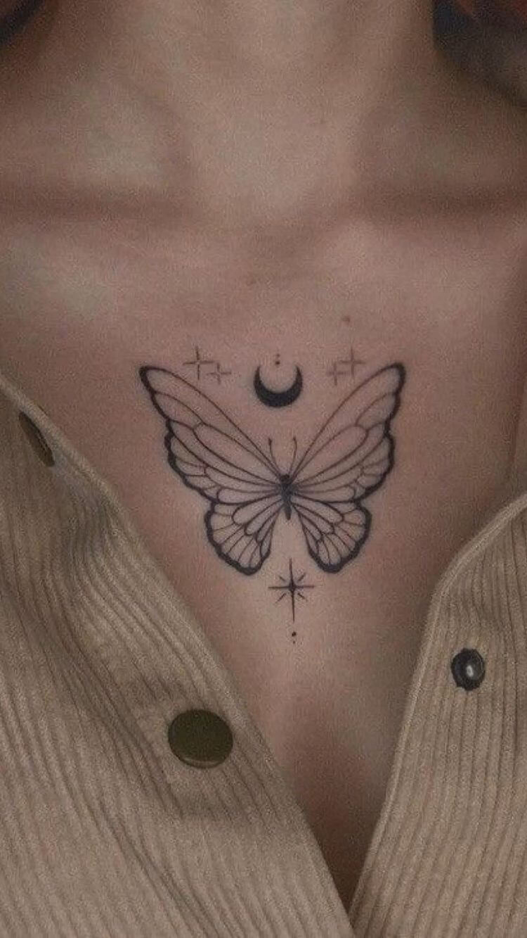 35 Simple Yet Pretty Butterfly Tattoo Ideas For Ladies - 239