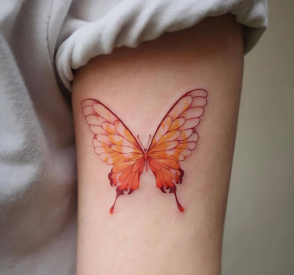 35 Simple Yet Pretty Butterfly Tattoo Ideas For Ladies - 217
