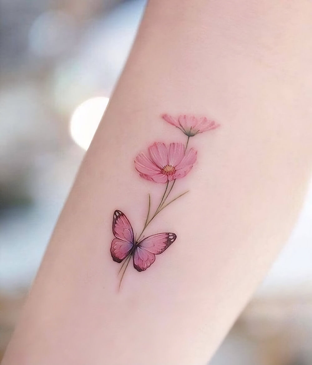35 Simple Yet Pretty Butterfly Tattoo Ideas For Ladies - 259