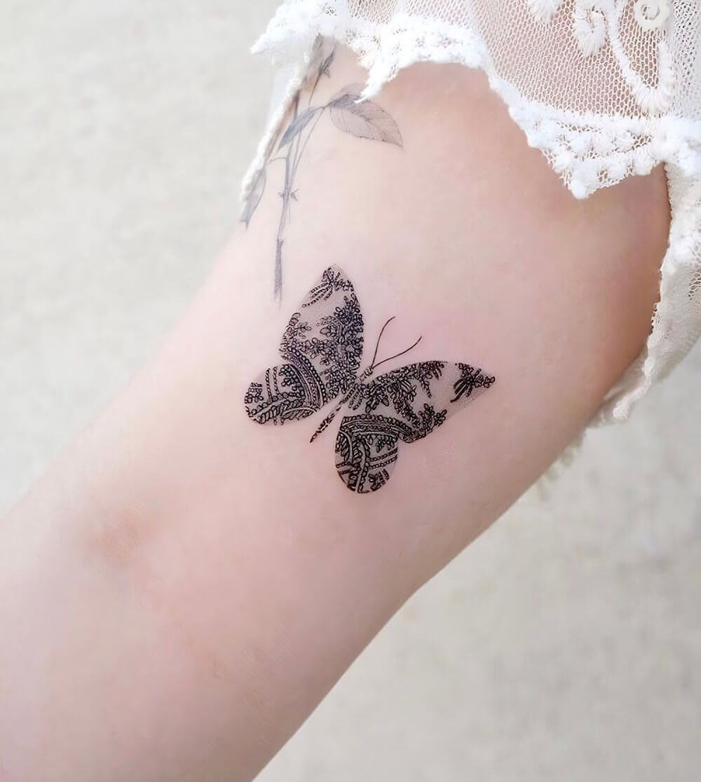 35 Simple Yet Pretty Butterfly Tattoo Ideas For Ladies - 277