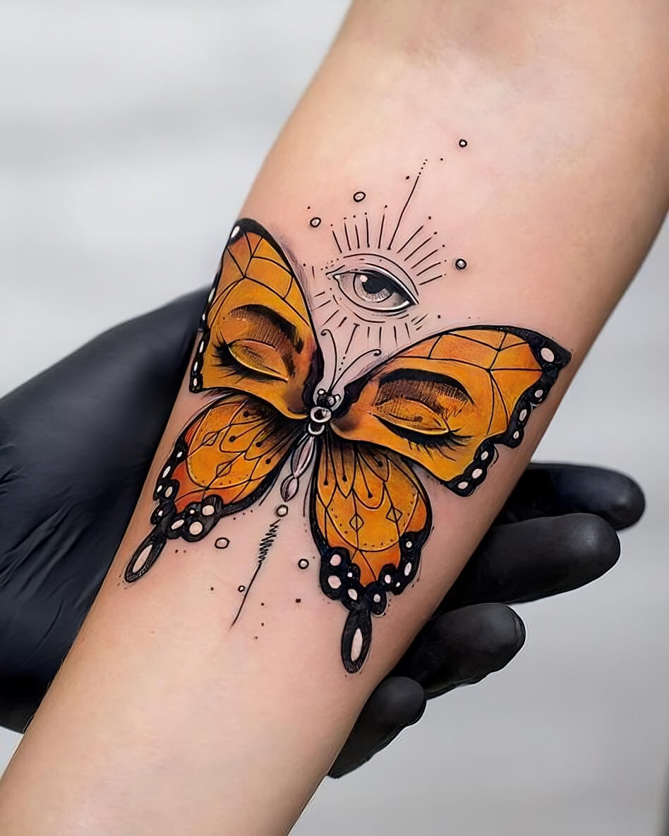 35 Simple Yet Pretty Butterfly Tattoo Ideas For Ladies - 221