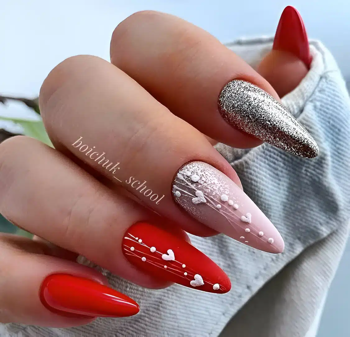 40 Gorgeous Heart Manicures Romantic Ladies Need To Copy ASAP 25