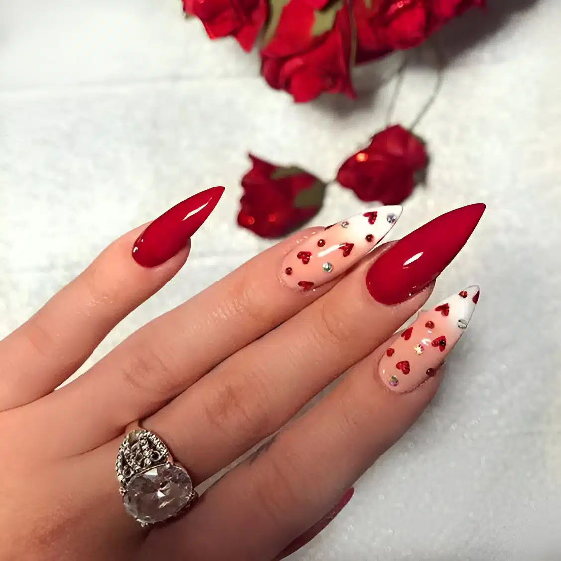 40 Gorgeous Heart Manicures Romantic Ladies Need To Copy ASAP 26