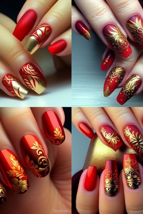 Make a Statement with These Red Coffin Nails for Spring