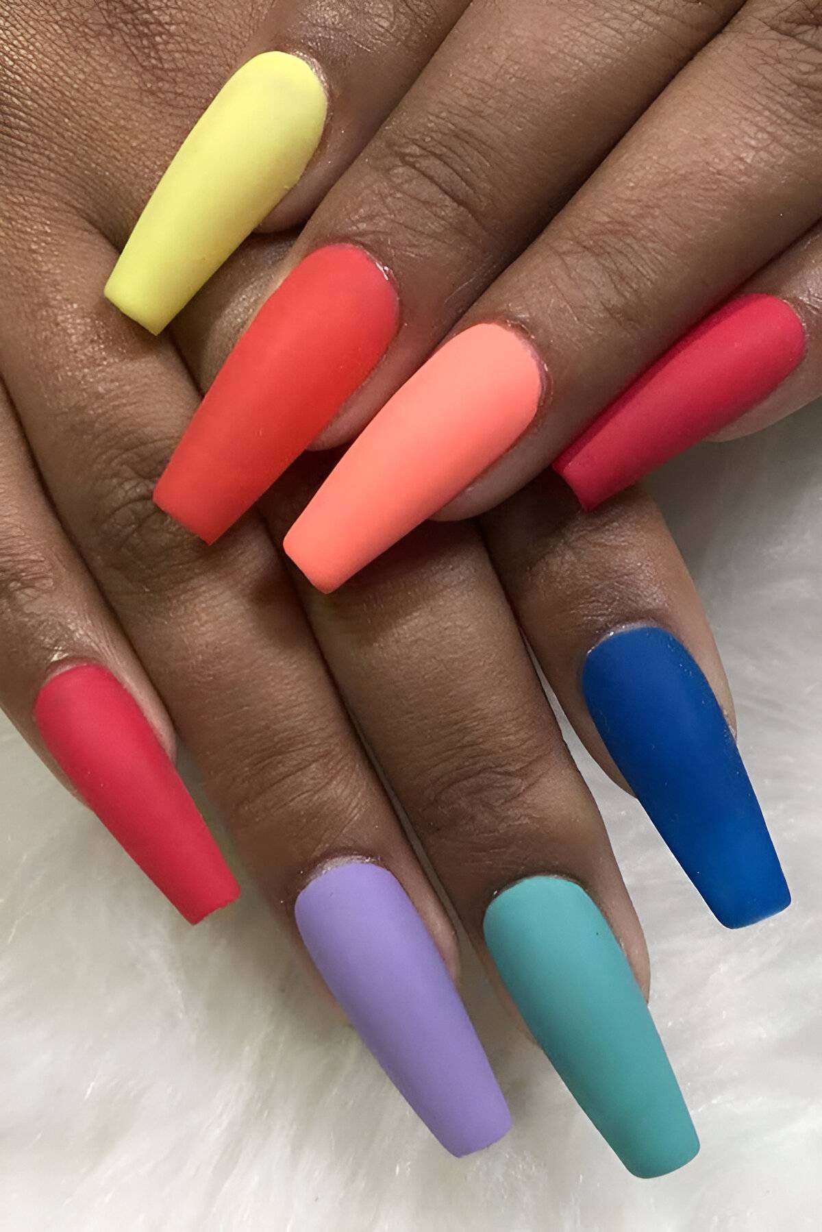 Matte Colorful Nails