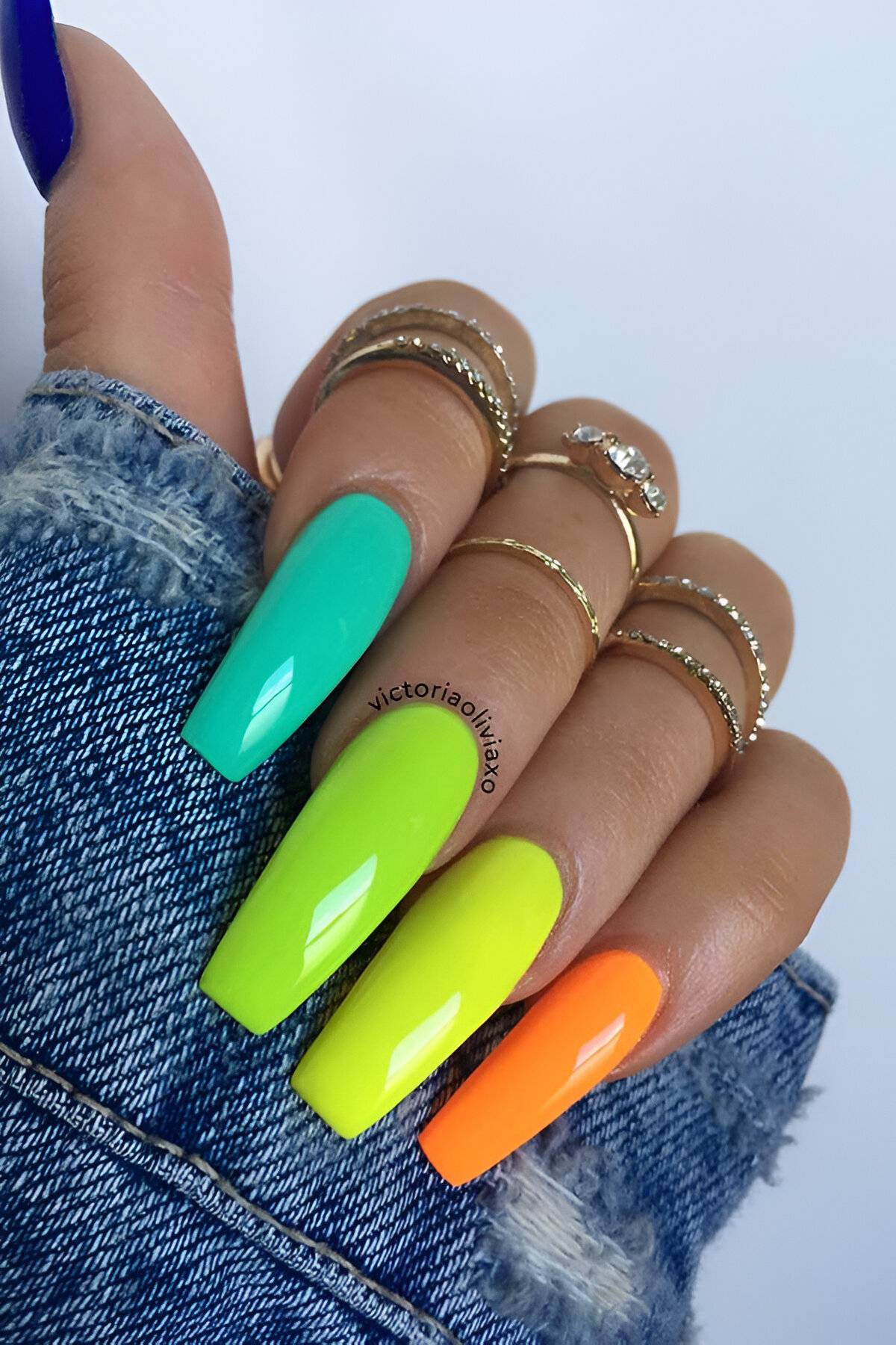 Neon Colorful Nails