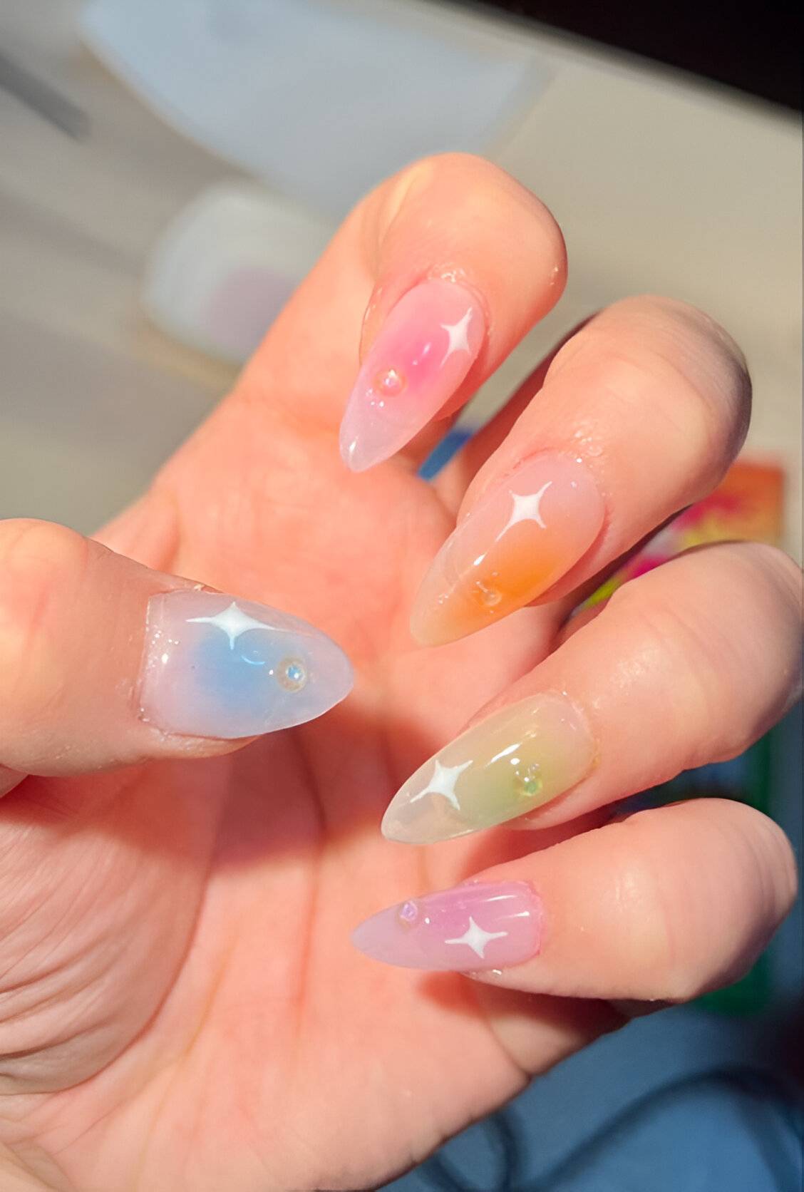 Subtle Colorful Nails