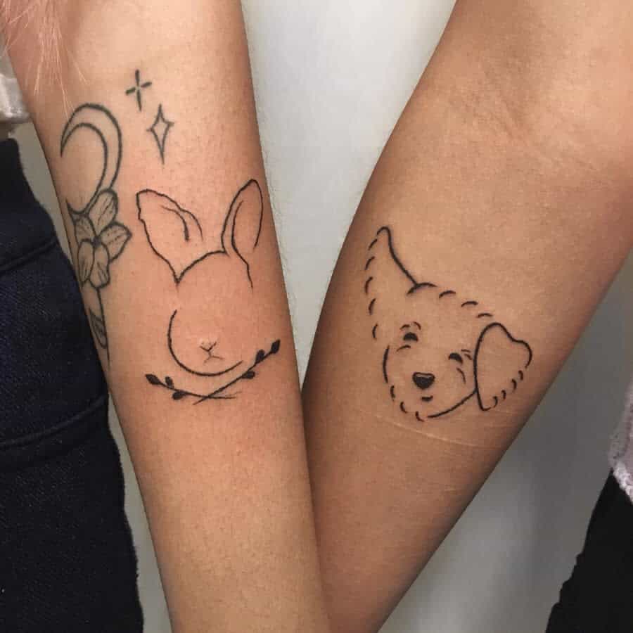 retrato-animal-antebrazo-linea-trabajo-hermana-tatuaje-filthyswinepokes