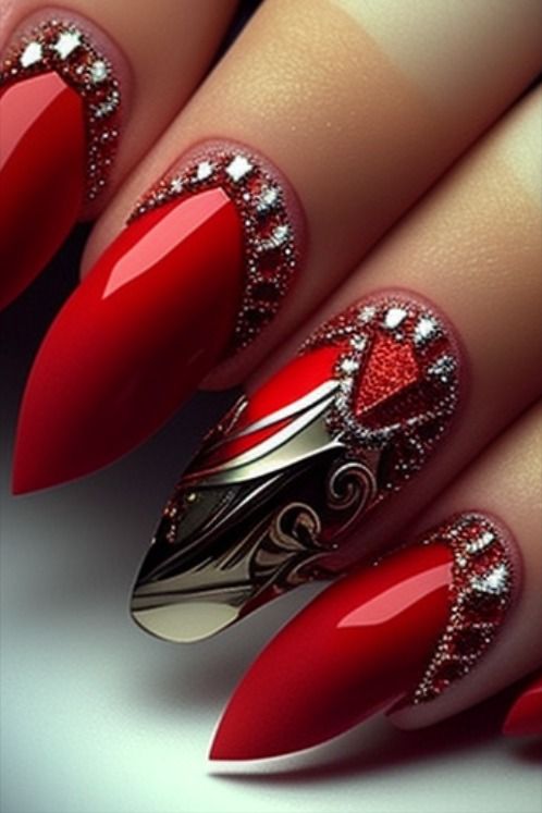 Red Hot for Spring: Coffin Nail Designs You Need to See