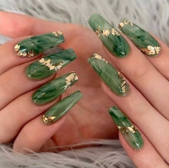 24 Green Nail Designs To Make You Full Of Vitality - 126