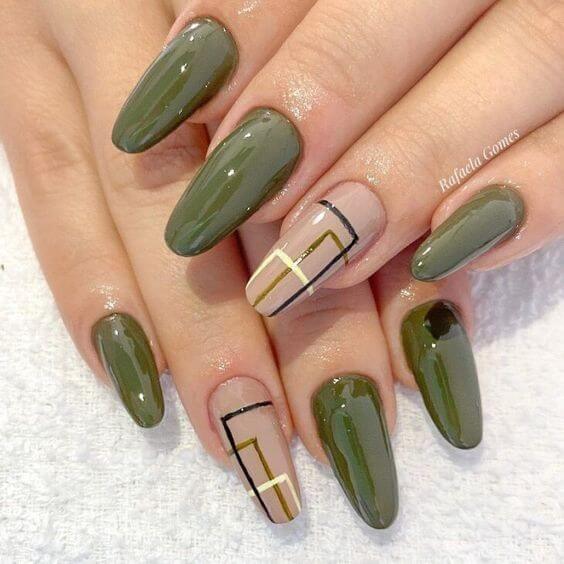 24 Green Nail Designs To Make You Full Of Vitality - 114