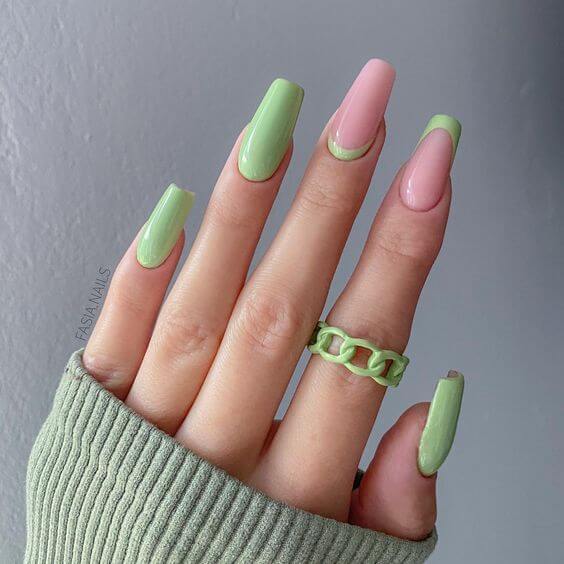 24 Green Nail Designs To Make You Full Of Vitality - 141