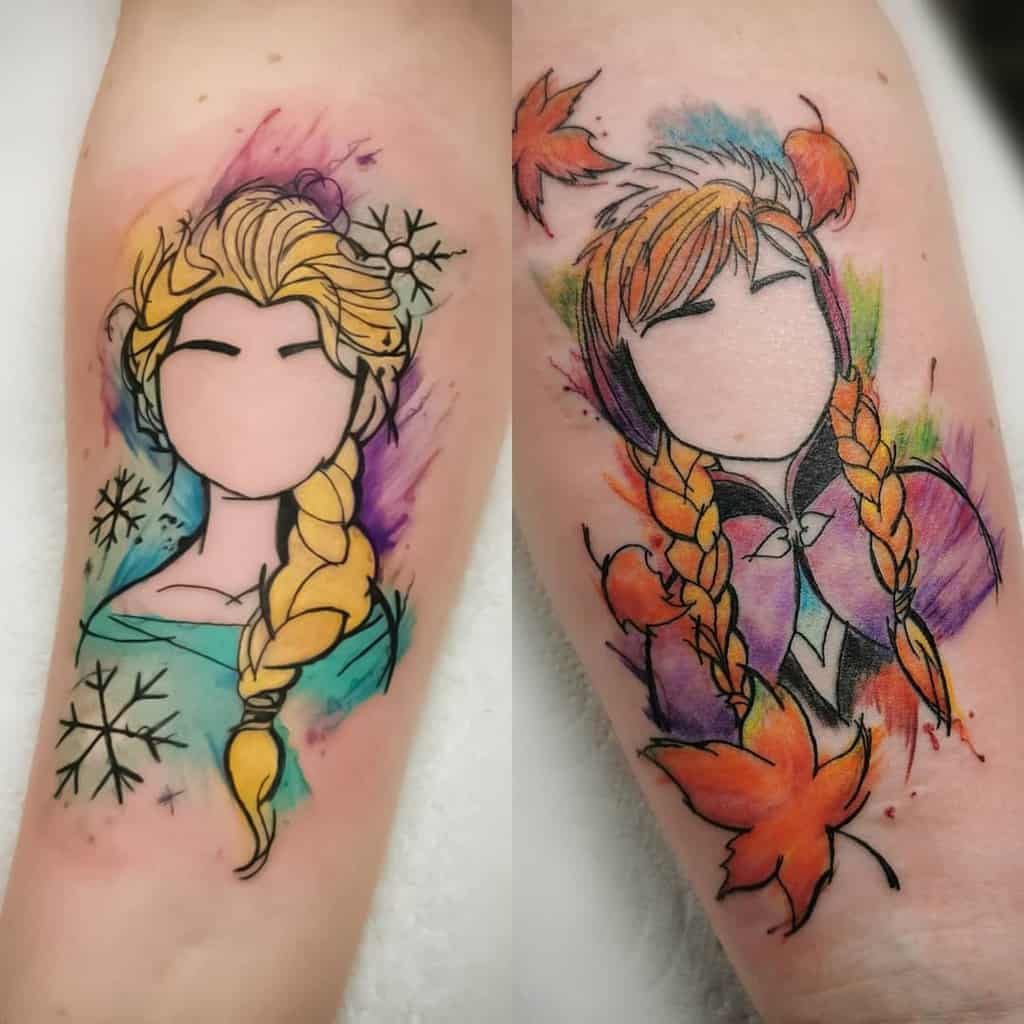 tatuaje-de-la-hermana-del-color-congelado-del-juego