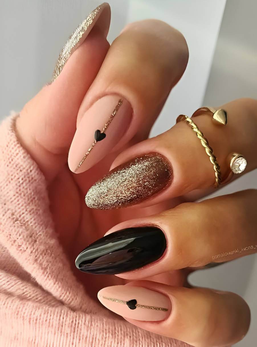 30 Easy And Lovely Heart Nail Ideas To Rock All Year Round - 241