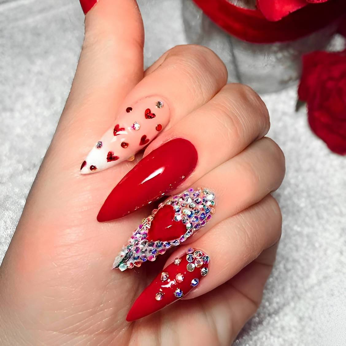 30 Easy And Lovely Heart Nail Ideas To Rock All Year Round - 207