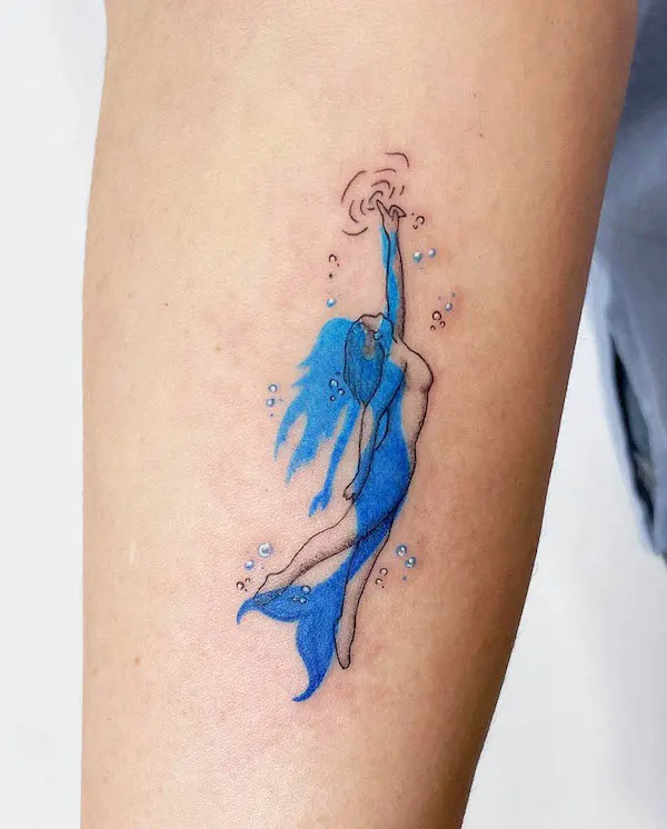 Becoming human _mermaid tattoo by @by_vas