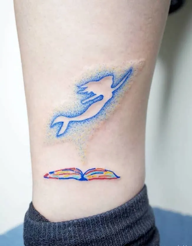 The mermaid storybook tattoo by @remember_me_tattoo