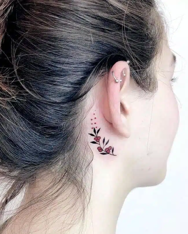 25 Low-key Stunning Behind The Ear Tattoos To Get ASAP - 191