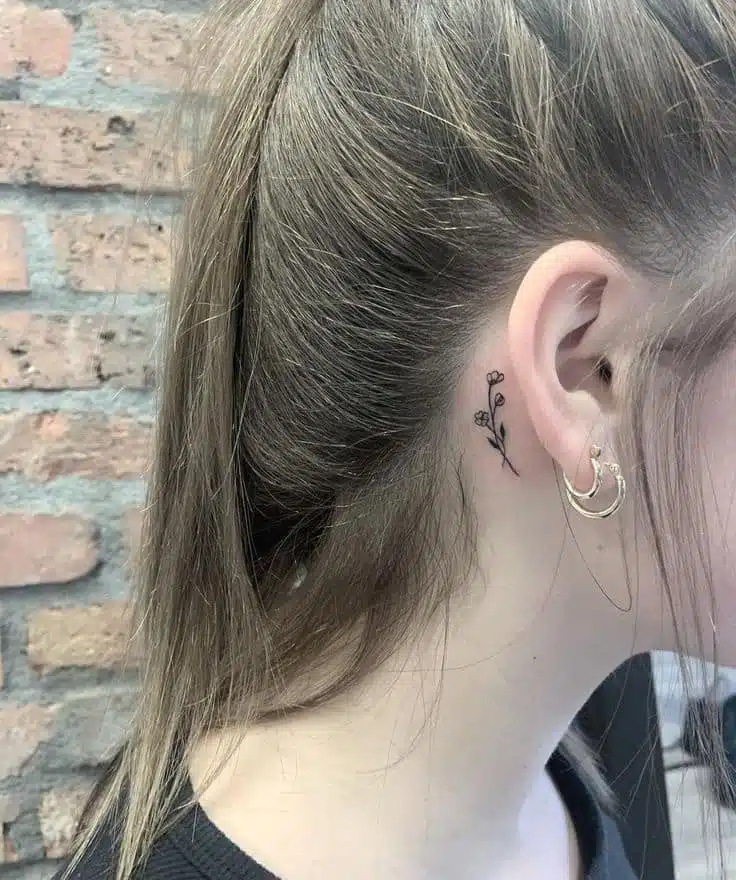 25 Low-key Stunning Behind The Ear Tattoos To Get ASAP - 207