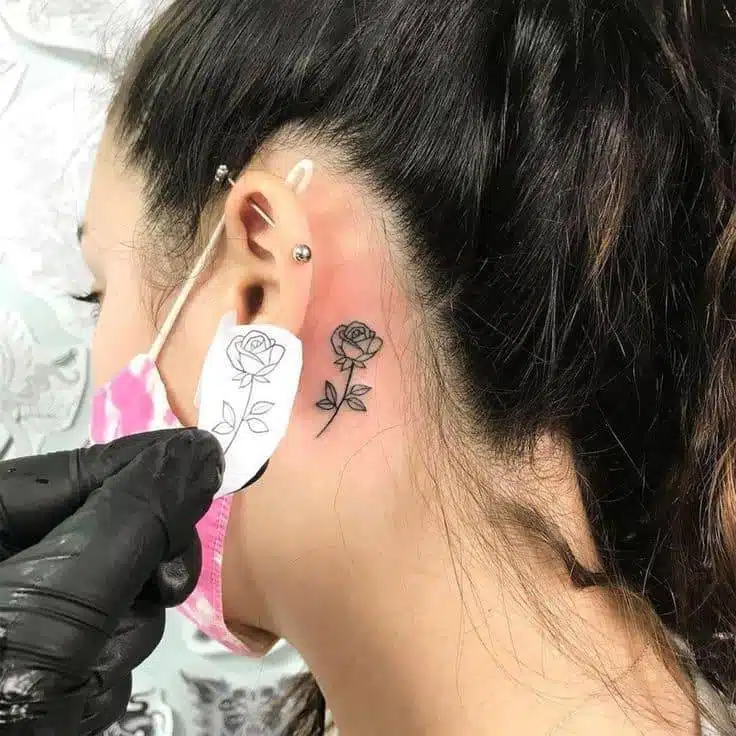 25 Low-key Stunning Behind The Ear Tattoos To Get ASAP - 169