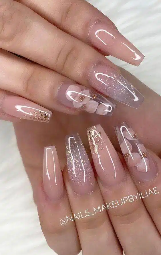 30 Bling-Bling Clear Acrylic Nails For The Ultimate Feminine Glam - 221