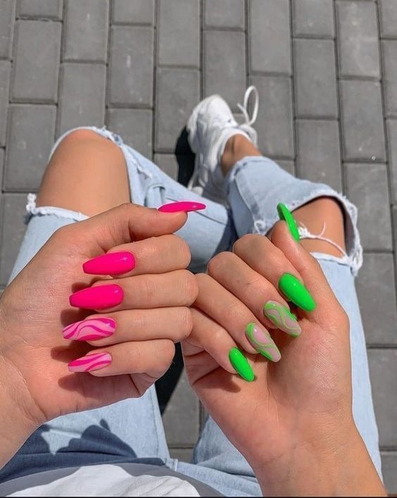 The top lime green nails and lime green nail ideas | lime green nails design