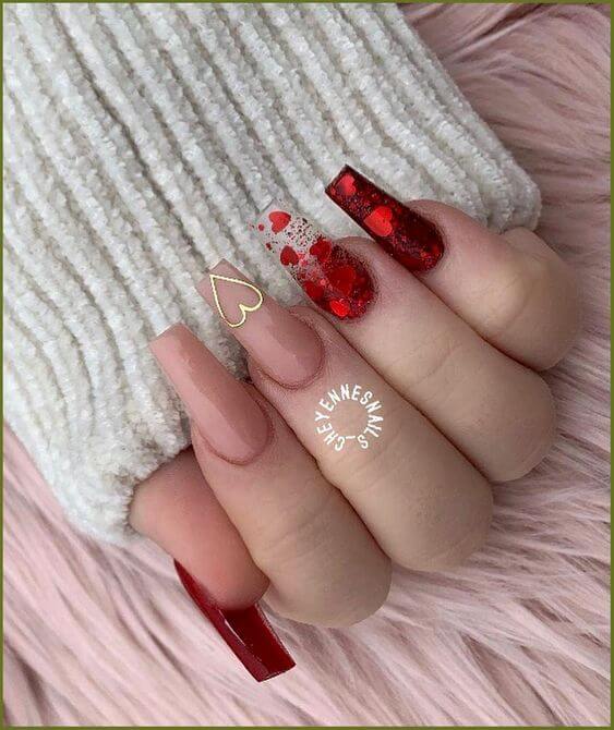 Find Out 20 Red Long Acrylic Nails That Will Complement Your Sassy Personality - 125