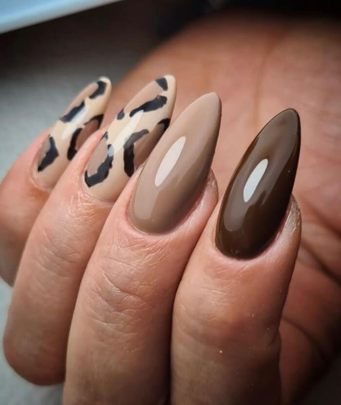 20 Easy Brown Coffin Nails For You To Rock This Year - 119