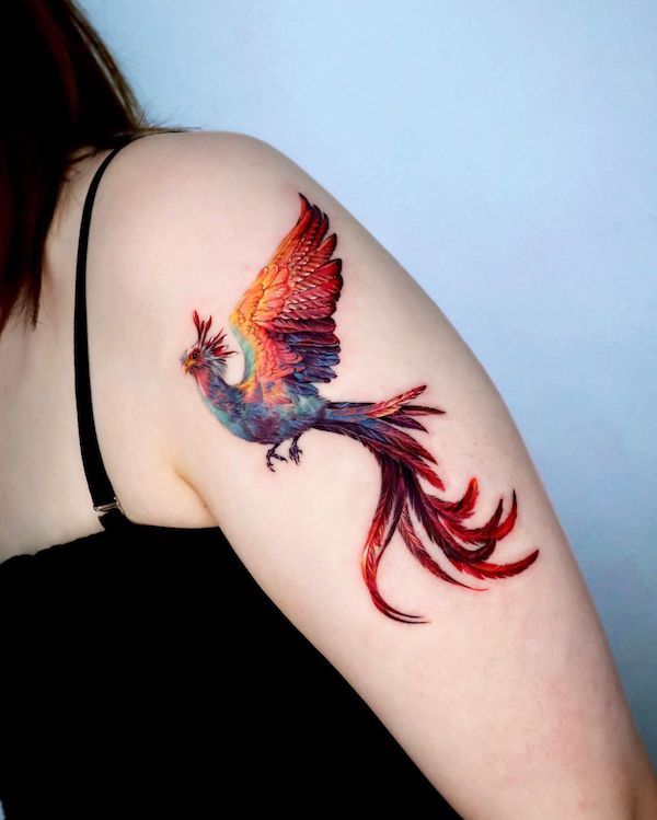 Mesmerizing phoenix tattoo by @non lee ink