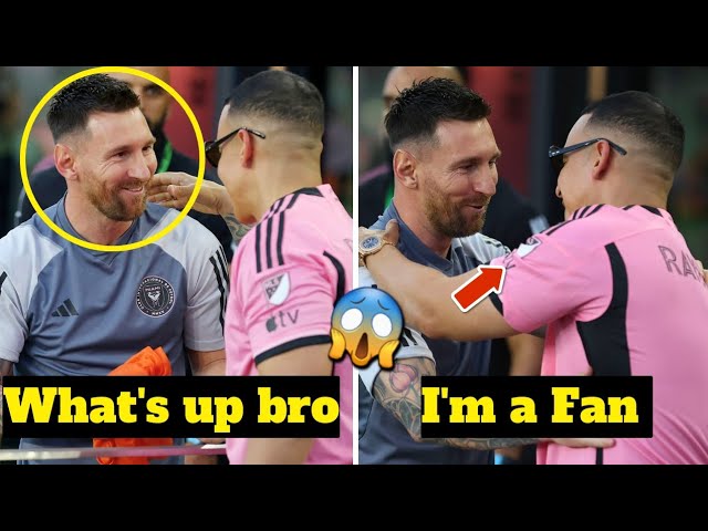 Lionel Messi meets Daddy Yankee and Fans Crazy Reaction to MESSI return at Inter  Miami vs Colorado - YouTube