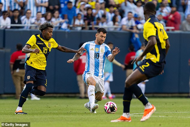 Messi returned to the Argentina team sheet on Sunday night for a friendly against Ecuador