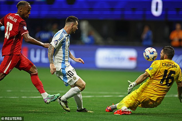 Messi missed several chances in the second half to put the game to bed for his team