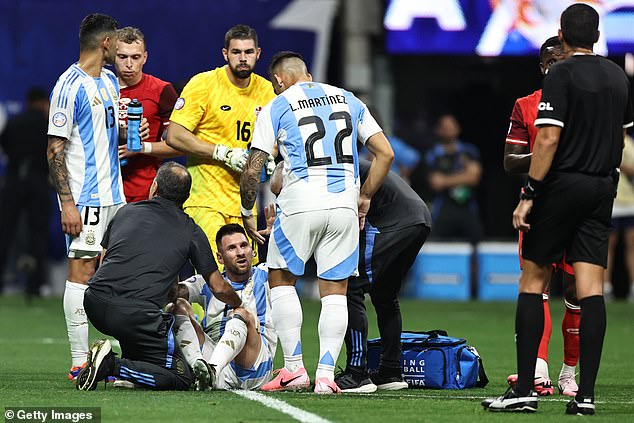 Messi had an injury scare late on, but came back and helped create the second goal