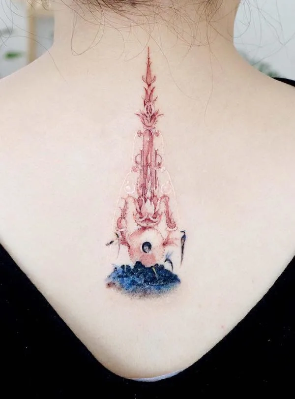 The Garden of Earthly Delights by @eunyutattoo