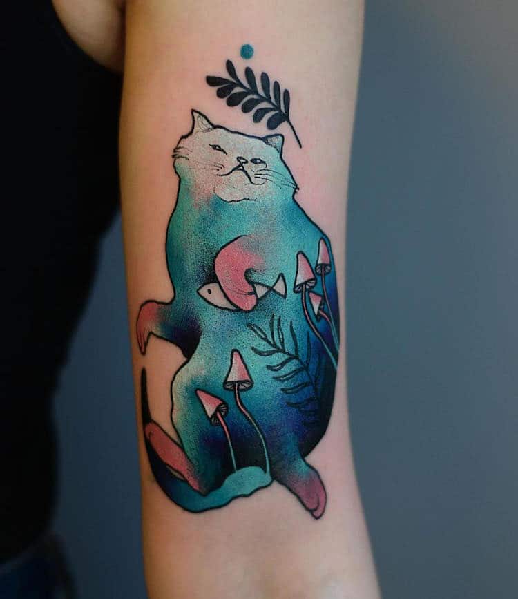 Colorful Tattoo Animal Tattoos Watercolor Tattoos Illustrative Tattoos Joanna Swirska