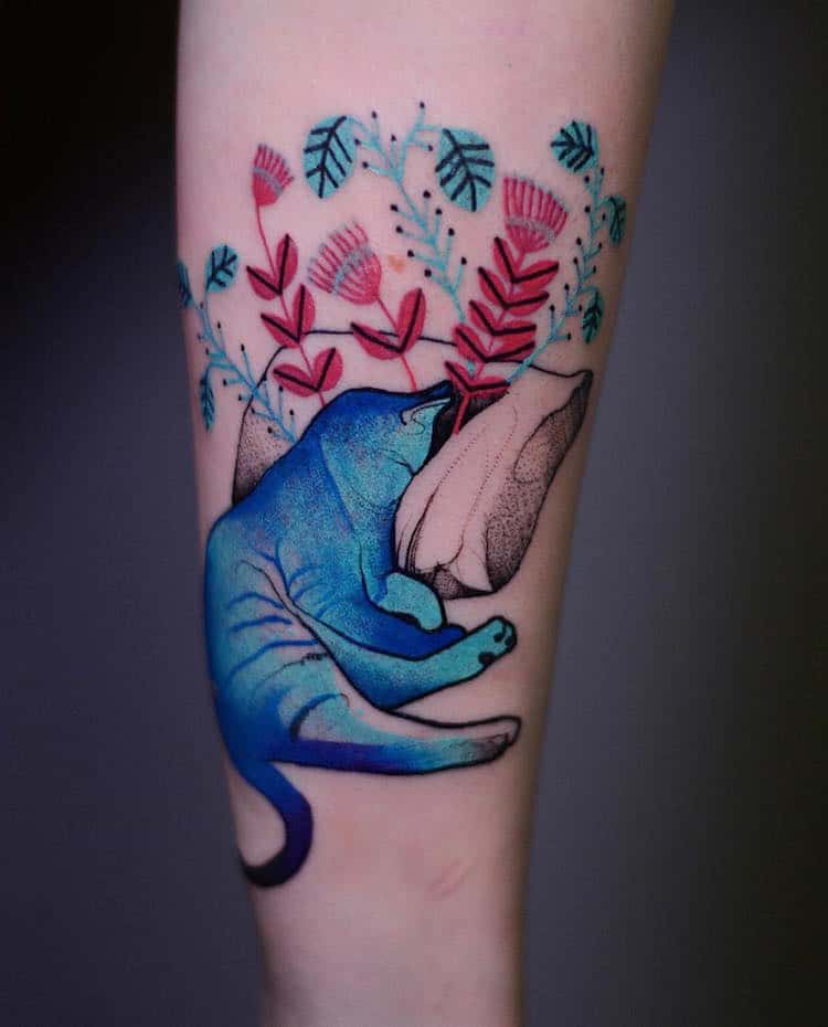 Colorful Animal Tattoos Watercolor Tattoos Illustrative Tattoos Joanna Swirska