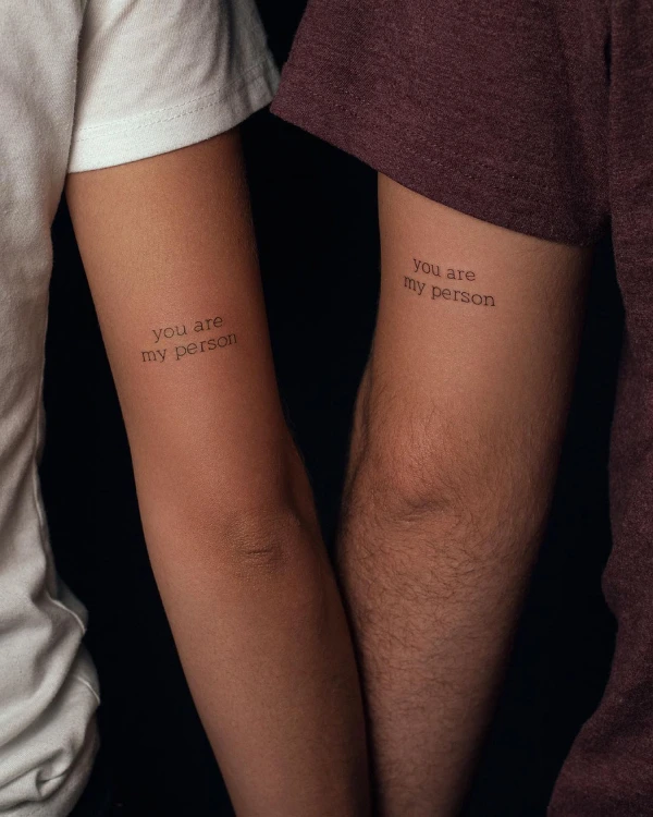 You are my person matching word tattoo