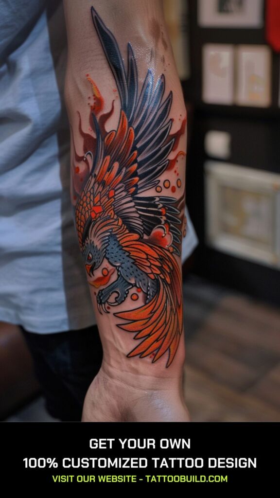 phoenix wing tattoo