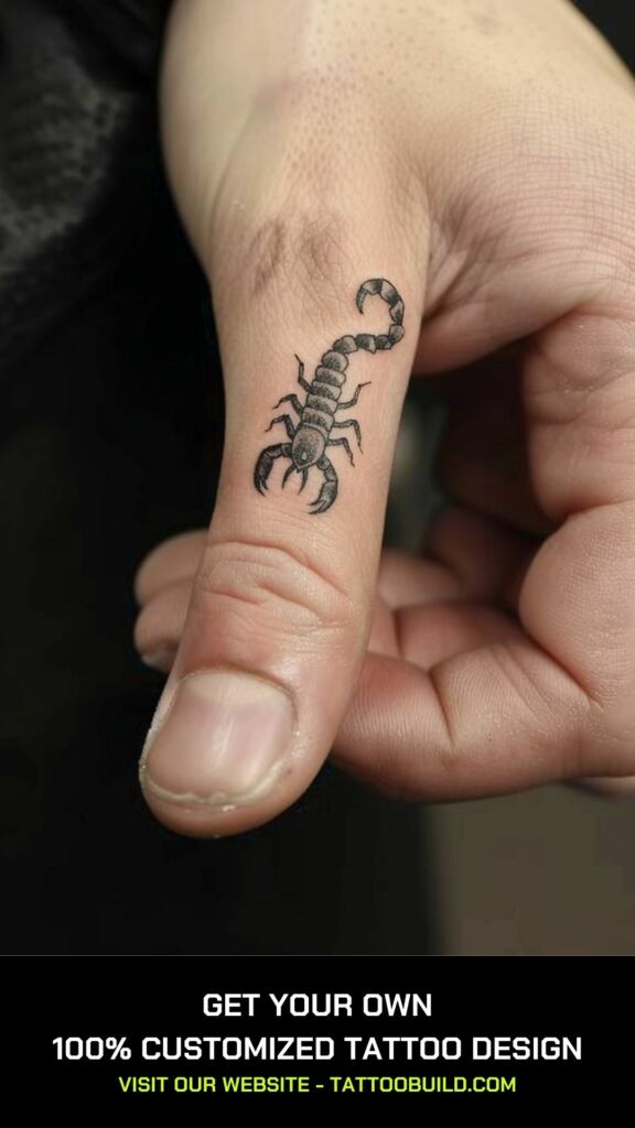 scorpion finger tattoo