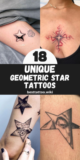 Explore 18 Stunning Geometric Star Tattoo Designs for 2024: Unique Patterns, Bold Ideas, and Creative Sleeve Options