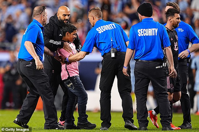 Cheuko and stadium security staff then took the boy from the field at Arrowhead Stadium