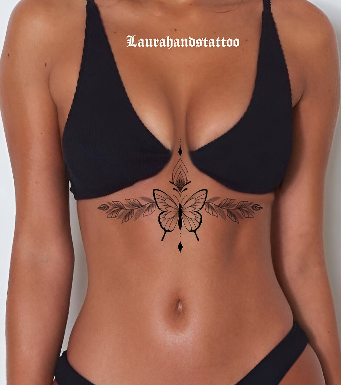 Elegant Butterfly Underboob Ink