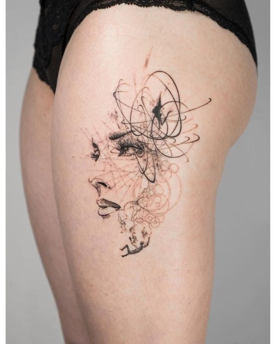 Leg Portraits Tattoos 1